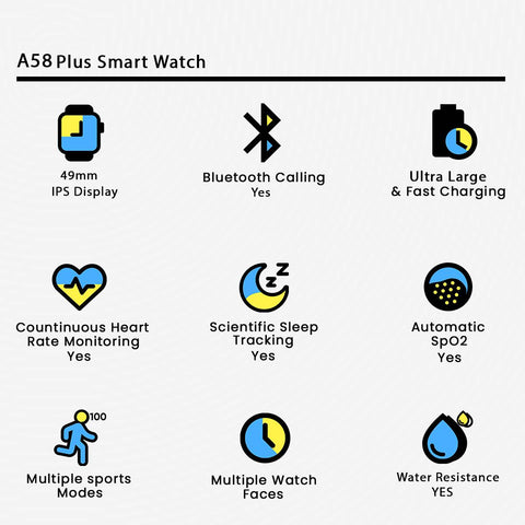 A58 Plus Smart Watch