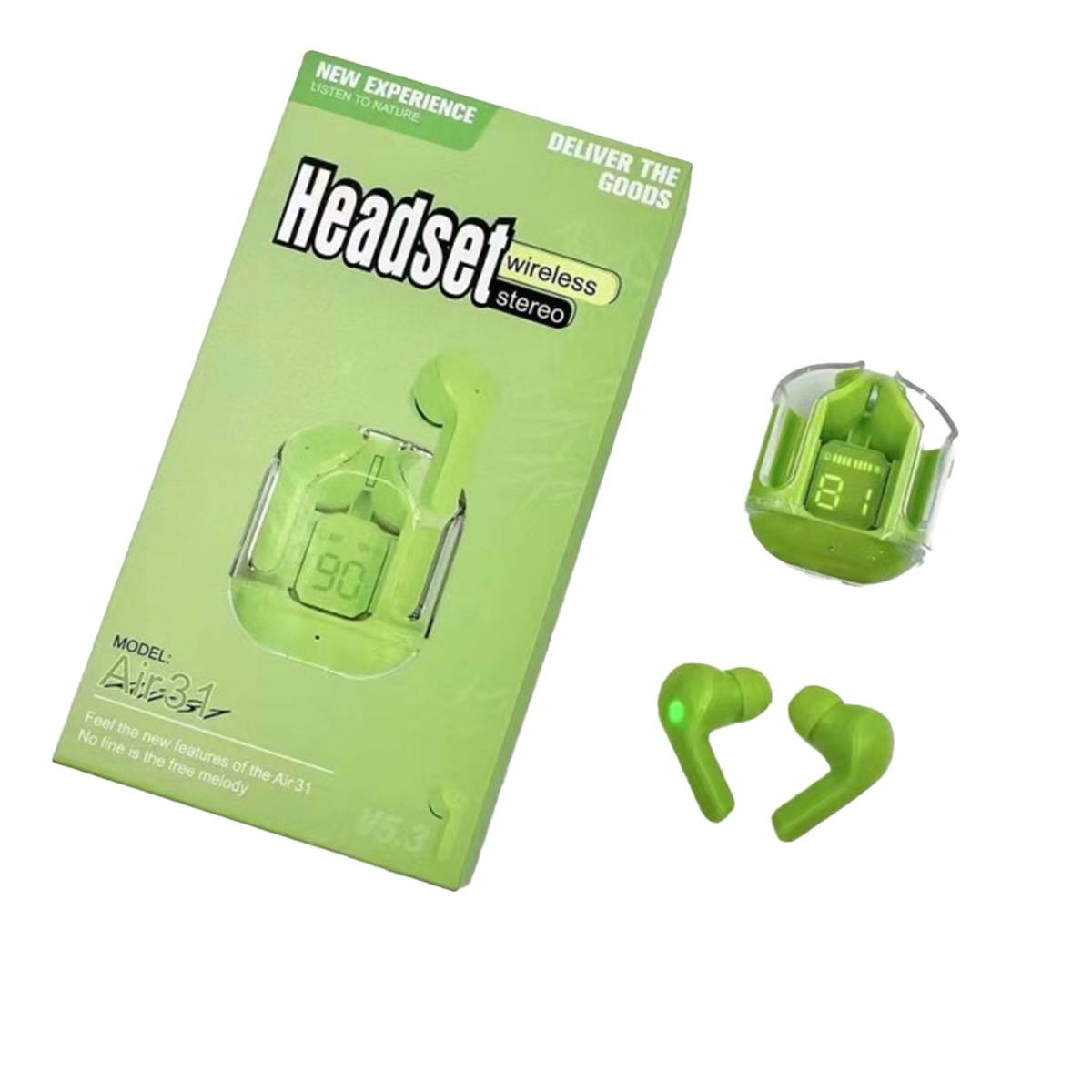 Air 31 TWS Transparent Earbuds – Bold, Stylish, and High-Performance!