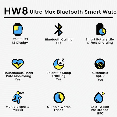 HW8 Ultra Max Bluetooth Smart Watch