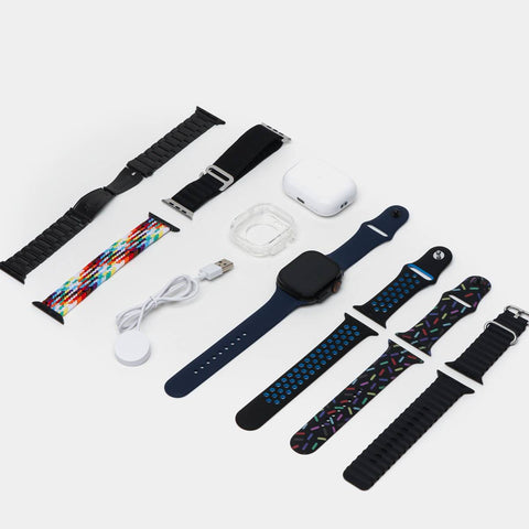 i20 Ultra Smart Watch With 10 Straps