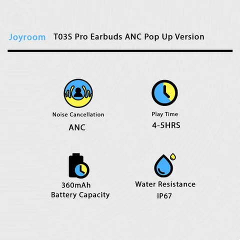Joyroom T03S Pro Earbuds ANC Pop Up Version